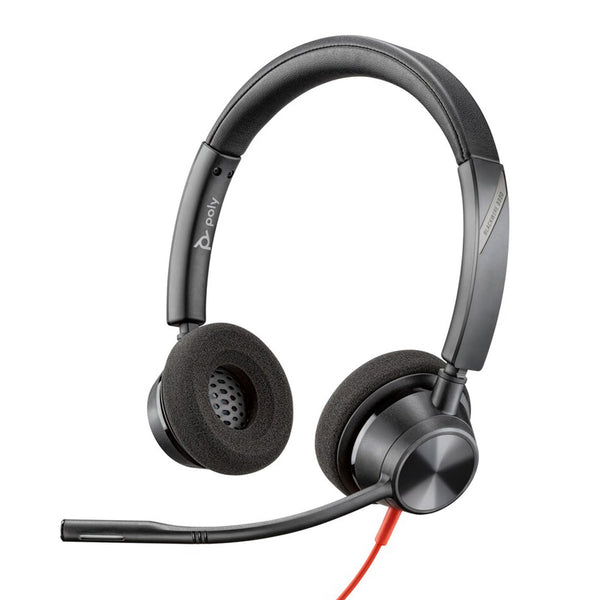Poly Blackwire 3320 Stereo Microsoft Teams Certified USB-C Headset +USB-C/A Adapter