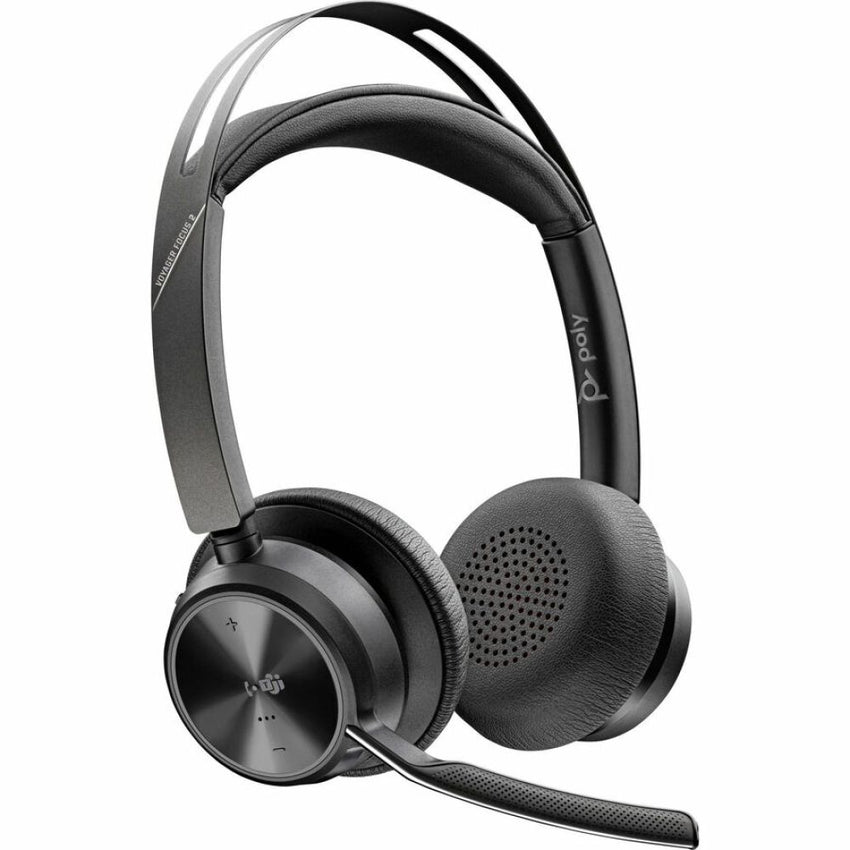 Poly Voyager Focus 2 Microsoft Teams Certified USB-C-C Headset +USB-C/A Adapter +Charging Stand No localization