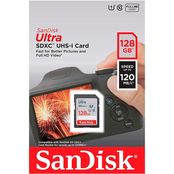 Tarjeta SD SANDISK Ultra 128gb COLOR Gris