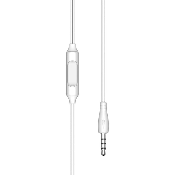 Audífonos de cable in-ear oraimo Thor blancos
