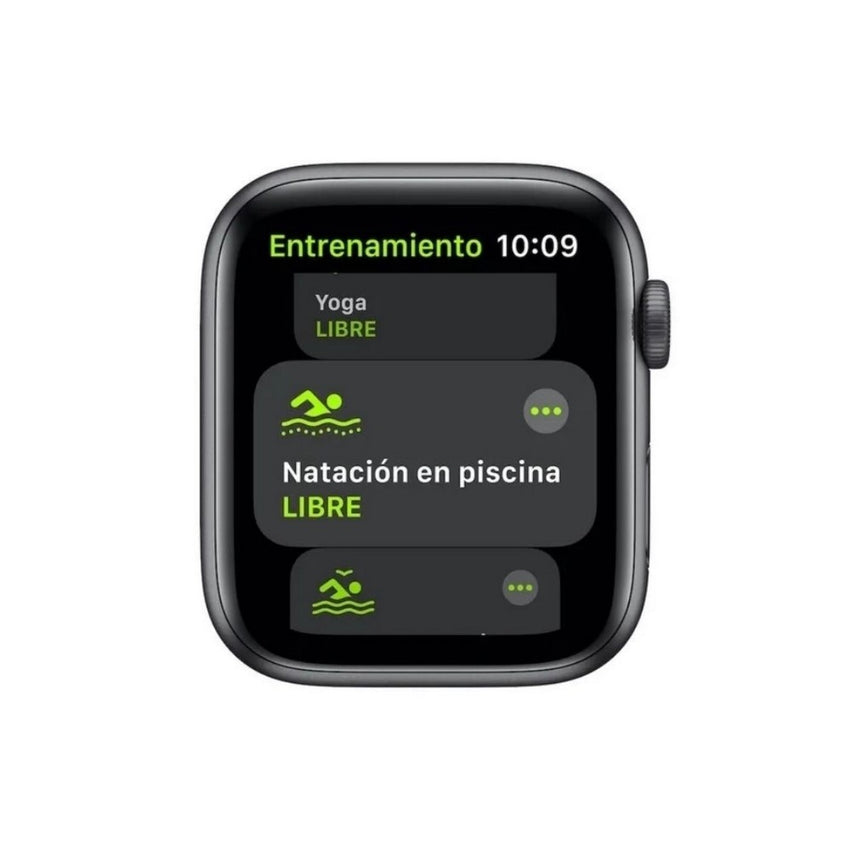 Apple Watch SE GPS, 44mm Space Gray Aluminium Case with Black Sport Band