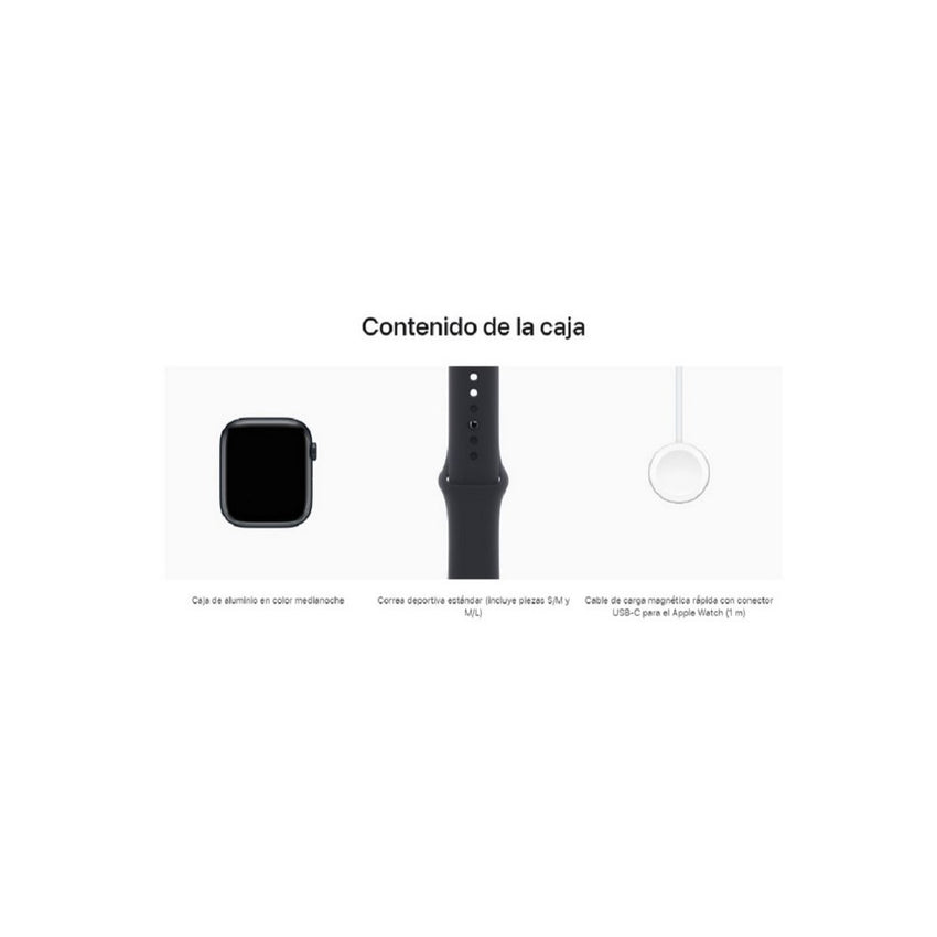 Apple Watch Series 8, Cuenta con Caja de Aluminio, Con GPS, Negro