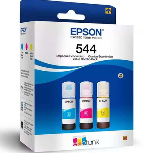 Botella Epson T544520-3P - Multipack 3 botellas Color cyan, magenta y yellow,  IMPRESORA L3110/L3150- cyan Ink (7.500 paginas)