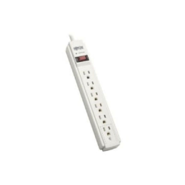 Supresor de Sobretensiones de 6 Tomacorrientes Protect It!, Cable de 1.83 m (6 pies), 790 joules, Gabinete Gris Claro
