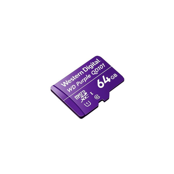 Tarjeta microSD Western Digital Purple 64GB para cámaras de seguridad  grabación 24/7