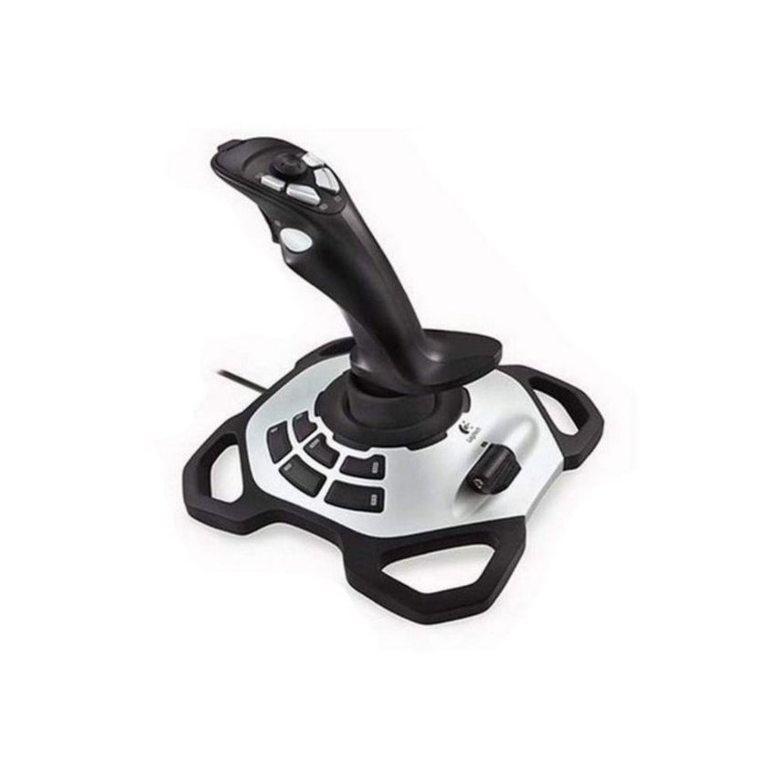 JOYSTICK EXTREME 3D PRO Logitech Gaming USB Compatible PC 12 Botones Programables Garantía 3Años-NEGRO-SILVER