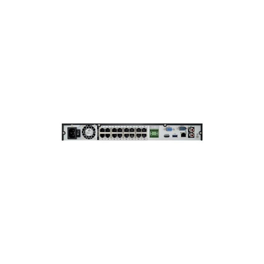 Grabador Dahua NVR, 16 Canales, Hasta 8MP, H265+/H264+, 2HDD, HDD Hasta 6TB, 1 HDMI, 2 USB, 1 RJ45. (Disco duro no incluido)
