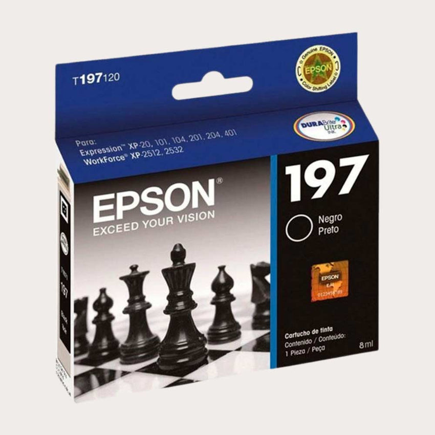 Cartucho Epson T197120 - Black Ink XP101/104/201204/401WF2512/2532