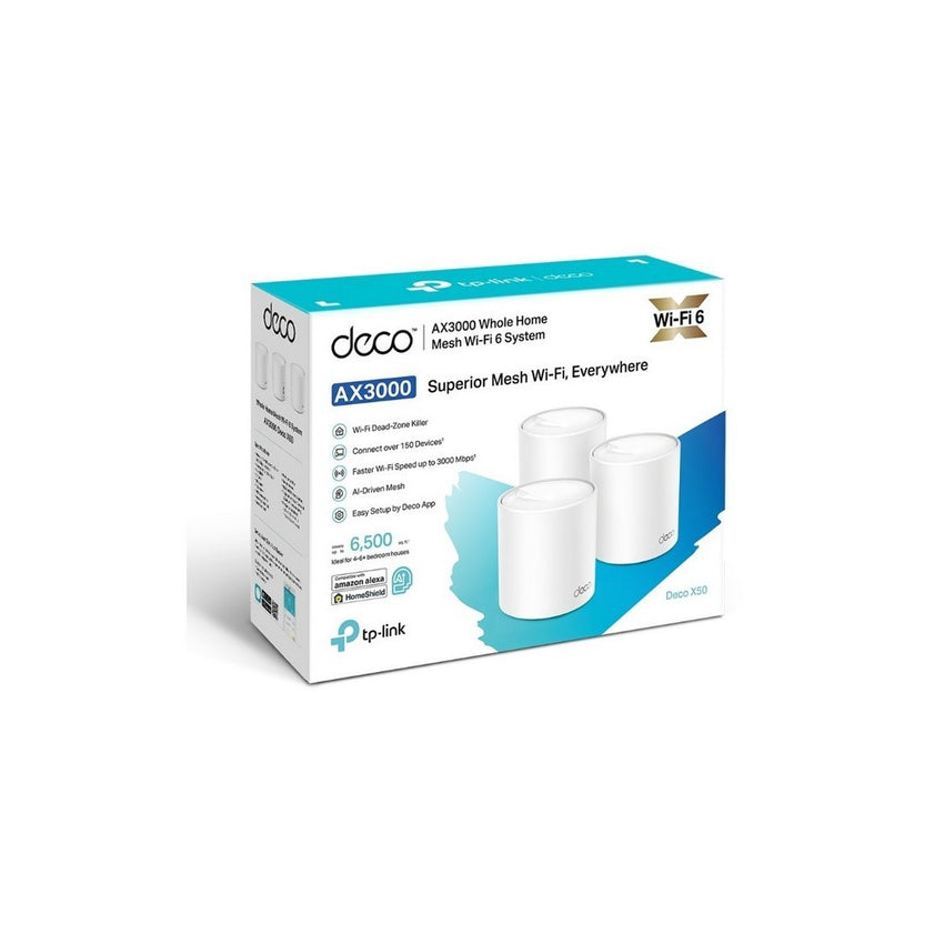 Router TPLINK  Sistema WiFi 6 en malla para todo el hogar AX3000 Paquetes de tres