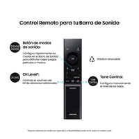 Barra de sonido Samsung, Subwoofer, 2.1 canales Conexión inalámbrica con el televisor, Experiencia de sonido envolvente, Potencia 300W, Garantia de 1 Año
