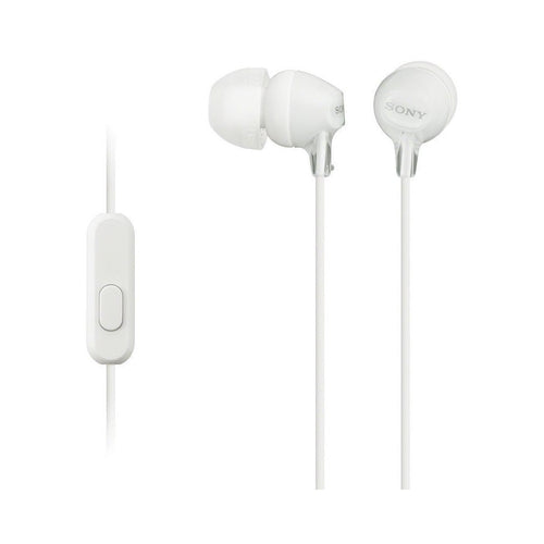 Audífonos Sony internos MDR-EX15AP  Color Blanco de silicona de ajuste seguro. (con micrófono)