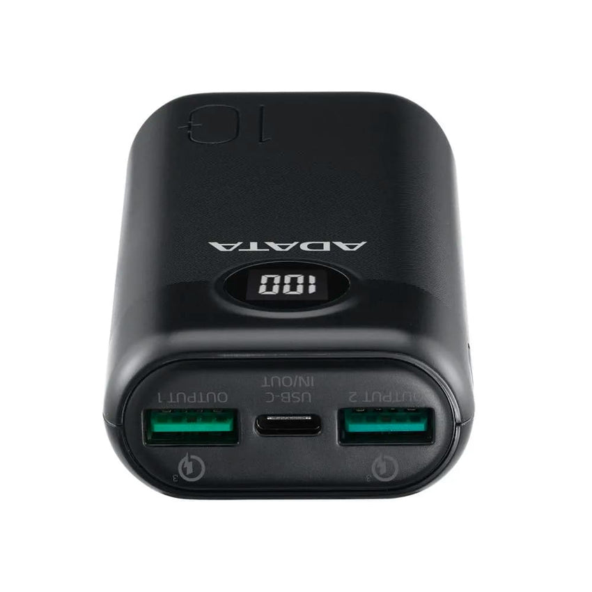 Power Bank 10000mAh Azul digital /2 puertos usb quick charge + 1 Puerto Tipo C entrada y salida