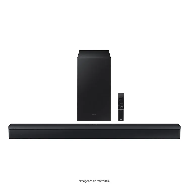 Barra de sonido Samsung, Subwoofer, 2.1 canales Conexión inalámbrica con el televisor, Experiencia de sonido envolvente, Potencia 300W, Garantia de 1 Año