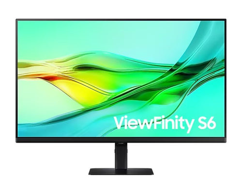 Monitor Samsung View Finity S6 32 Relación de aspecto 16:9, Brillo (típico) 300 cd/?, contraste 3000:1(Typ), QHD (2560 x 1440), 5 ms 75Hz Ángulo178°/178°  puerto USB-C, LAN, DP IN, DP OUT, HDMI AURICULARES, USB SERVICE, USB 3.0 Incluye (Cable HDMI, USB-C)