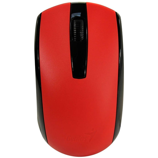 Mouse Genius Recargable ECO-8100 Inalámbrico Rojo