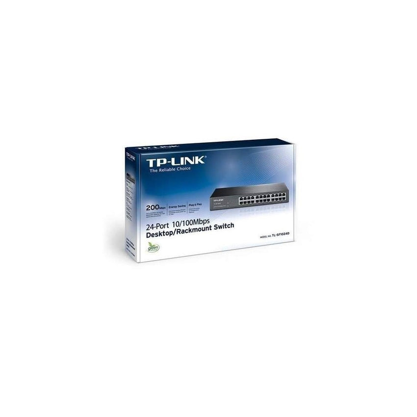 Switch TP LINK NO administrable 24 puertos a 10/100Mbps para montaje en rack