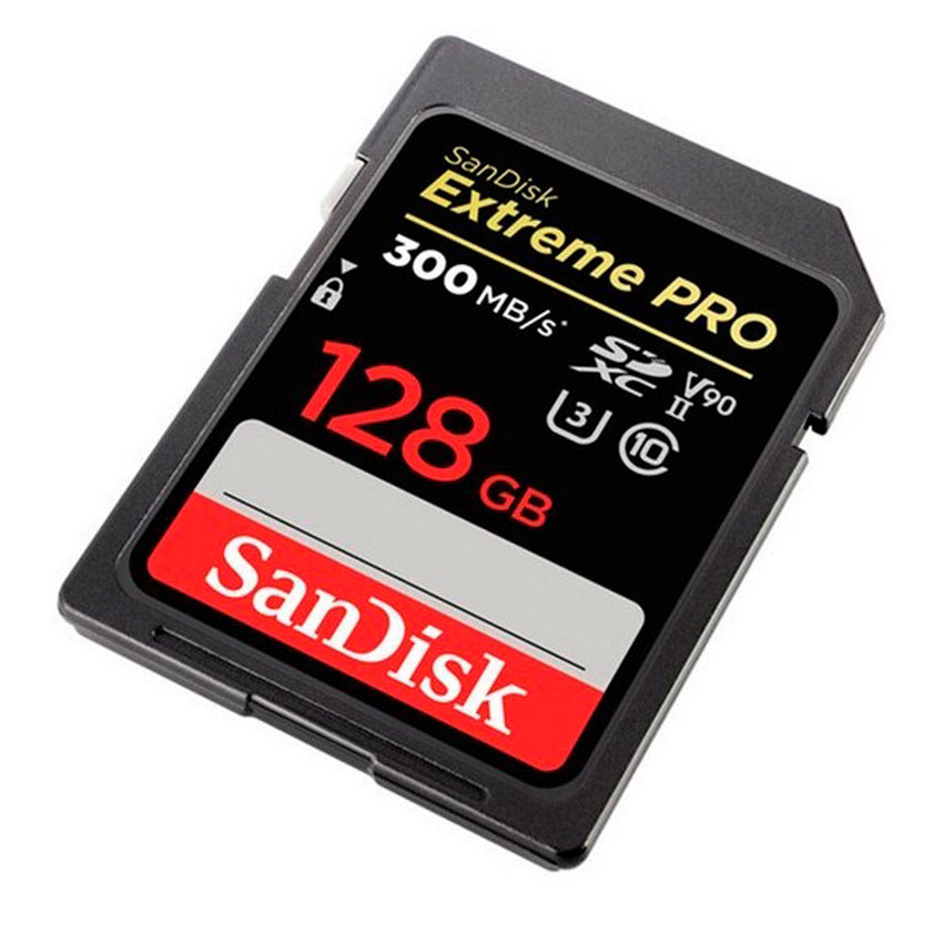 Tarjeta SD SANDISK Extreme PRO UHS-II 128GB COLOR Negro Y Rojo