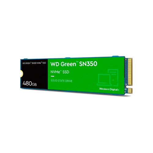 Unidad de estado sólido SSD Western Digital Green SN350 480GB M.2 PCIe NVMe Negro Verde
