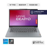 Computador Portatil LENOVO 14 Pulgadas RAM 8GB SSD 512GB COLOR Plateado Windows 11 Home