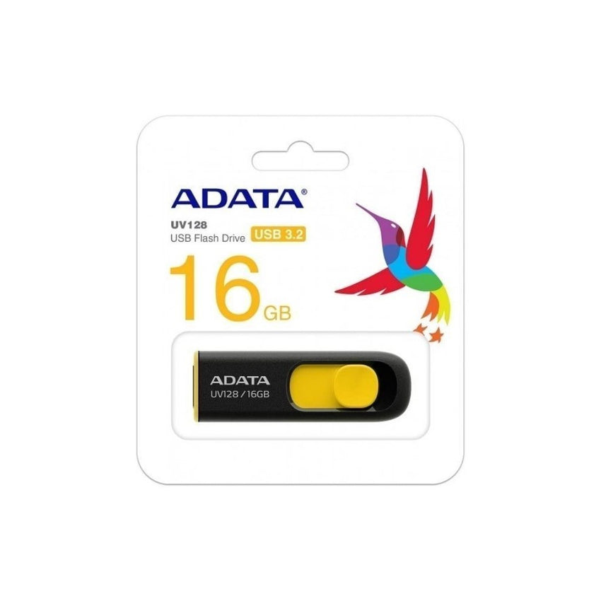 Memoria USB ADATA DashDrive UV128 16GB USB 3.0 Negro/Amarillo