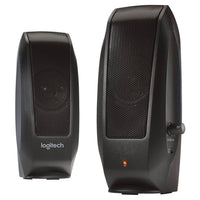 PARLANTE S120 2.0 Logitech Potencia 2.2W Plug 3.5mm Compatible PC-Cell-Tablet Sonido Estéreo Nítido Garantía 2Años-NEGRO