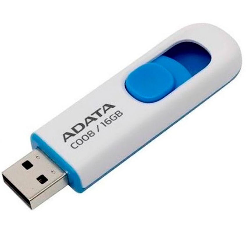 Memoria Adata USB 2.0 C008 Retráctil 16GB Blanca