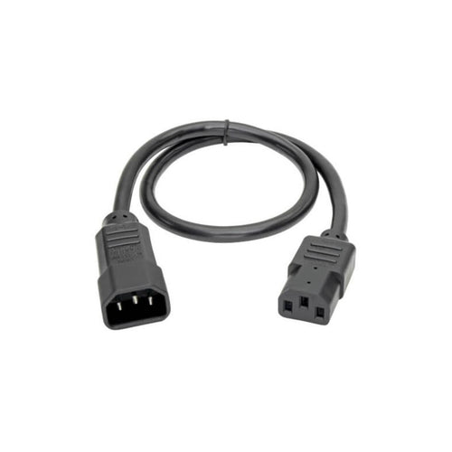 Cable de Alimentación para PDU, C13 a C14 - 10A, 250V, 18 AWG, 61 cm [2 pies], Negro