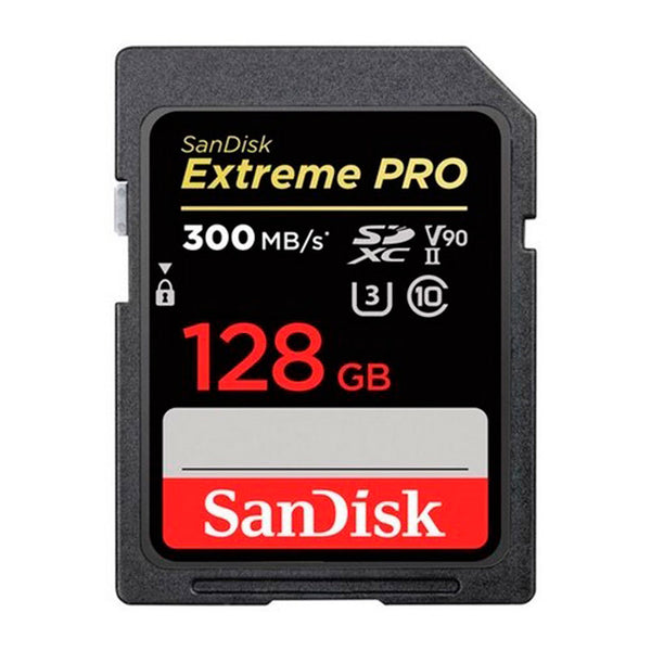 Tarjeta SD SANDISK Extreme PRO UHS-II 128GB COLOR Negro Y Rojo