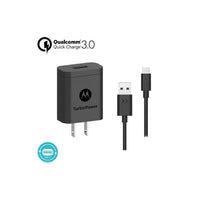 Cargador de pared Motorola TurboPower 18 USB-A w/ 1m USB-C cable