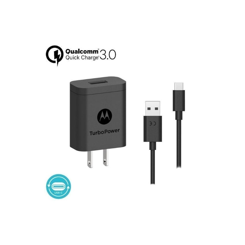 Cargador de pared Motorola TurboPower 18 USB-A w/ 1m USB-C cable