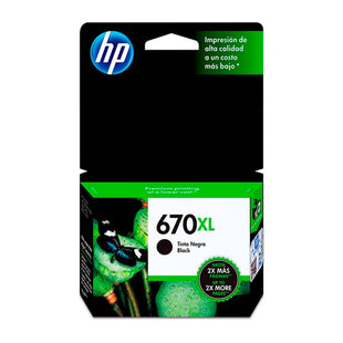 Cartucho de Tinta HP 670XL Negra Original