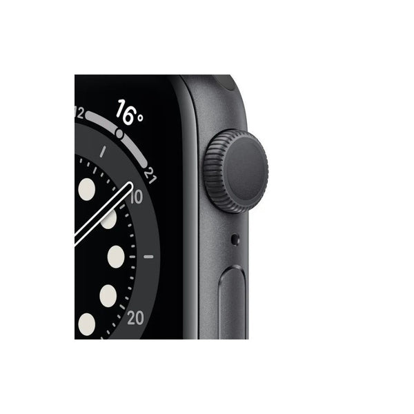 Apple Watch Series 6 (GPS) - Caja de aluminio en gris espacial de 40 mm - Correa deportiva negra - Talla única