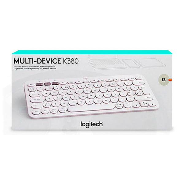 Teclado LOGITECH Multidispositivo Bluetooth K380 COLOR Blanco