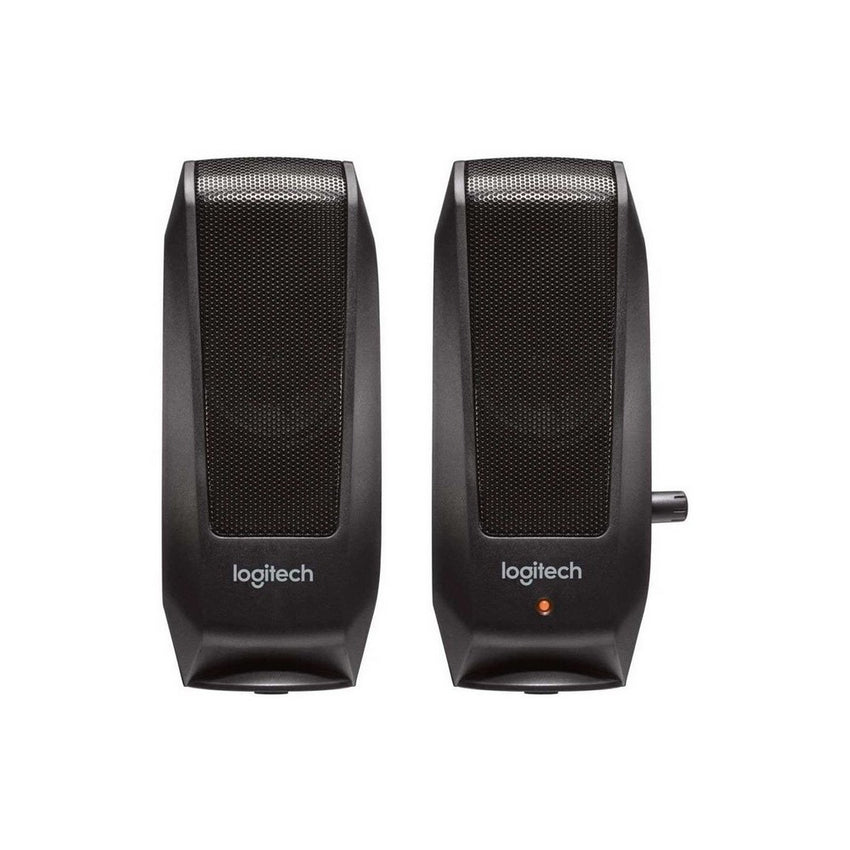 PARLANTE S120 2.0 Logitech Potencia 2.2W Plug 3.5mm Compatible PC-Cell-Tablet Sonido Estéreo Nítido Garantía 2Años-NEGRO