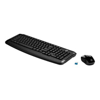Combo Teclado Y Mouse Inalámbrico Hp 300 En Español - Negro