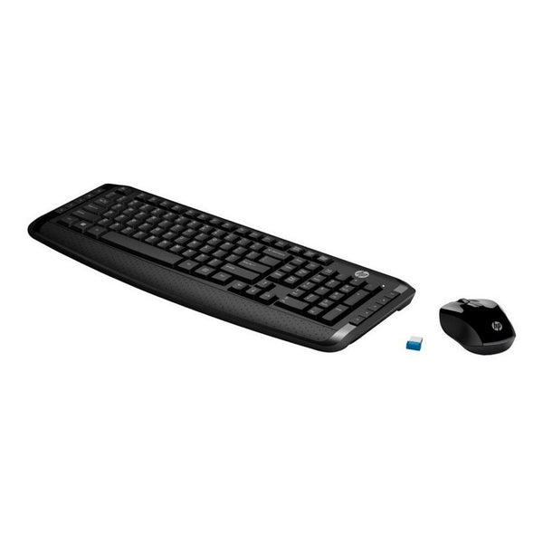 Combo Teclado Y Mouse Inalámbrico Hp 300 En Español - Negro