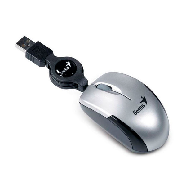 Mouse Genius Micro Traveler Retractil Usb Gris