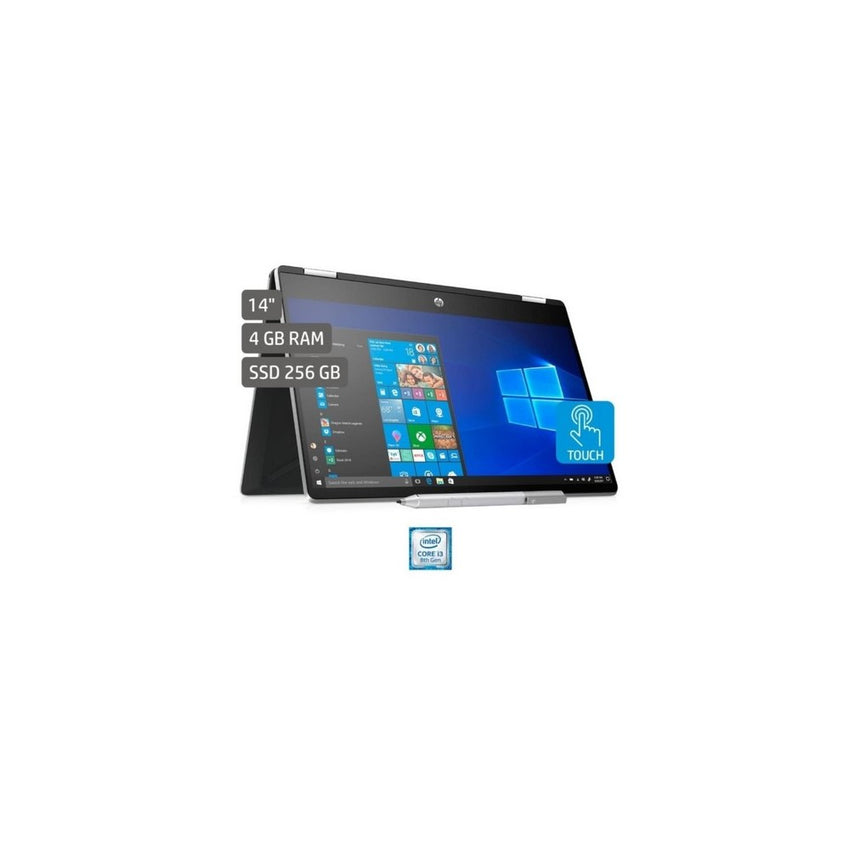 Portatil Hp 14-dh0011la i3-8145U | 4GB | 256GB PCIe Value | 14 HD | TOUCH | UMA | Natural Silver (FF) | FF - PEN | W10 SLEM