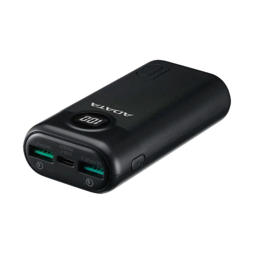 Power Bank 10000mAh Azul digital /2 puertos usb quick charge + 1 Puerto Tipo C entrada y salida