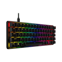 Teclado Gamer HYPERX Idioma Inglés Con Luz RGB COLOR Negro