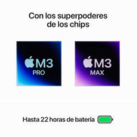 MacBook Pro de 16 pulgadas: Chip M3 Pro de Apple con CPU de 12 núcleos y GPU de 18 núcleos, 18 GB, 512 GB SSD - Plata