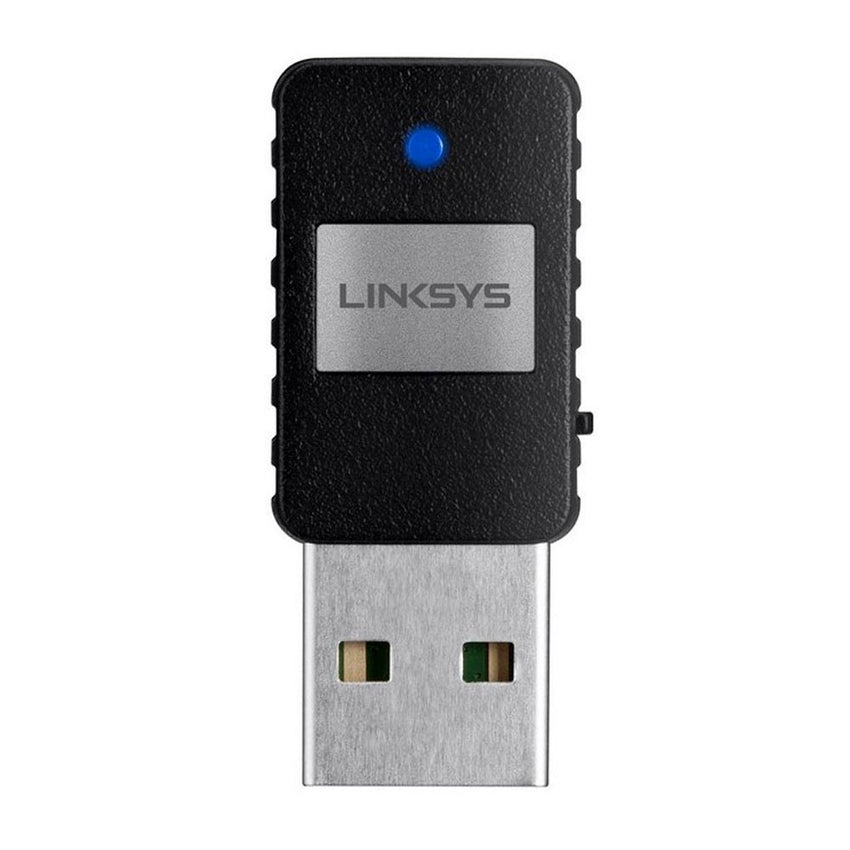 Mini Adaptador Inalámbrico Linksys AE6000 de Doble banda, 802.11ac, USB 2.0. Doble banda (2,4 GHz / 5 GHz) AC600
