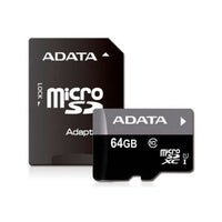 Memoria Micro SD ADATA Con Adaptador SD Class 10uhs 64GB COLOR Negro