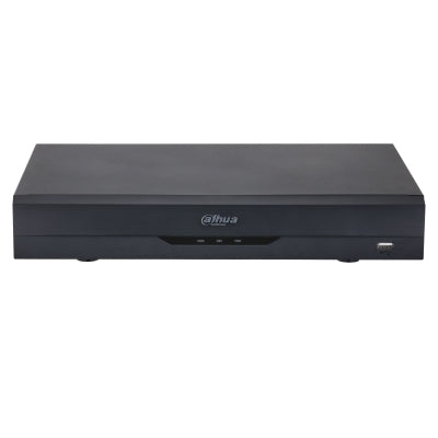 Grabador Dahua XVR, 4 canales, 6ch IP, Hasta 4K, 1ch de reconocimiento Facial, Penta-brid (CVBS/HDCVI/AHD/TVI/IP), Audio In/Out, H265, 1 HDD Maximo 6TB (Disco duro no incluido)