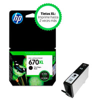 Cartucho de Tinta HP 670XL Negra Original