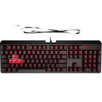 Teclado gaming encoder OMEN by HP color negro - rojo