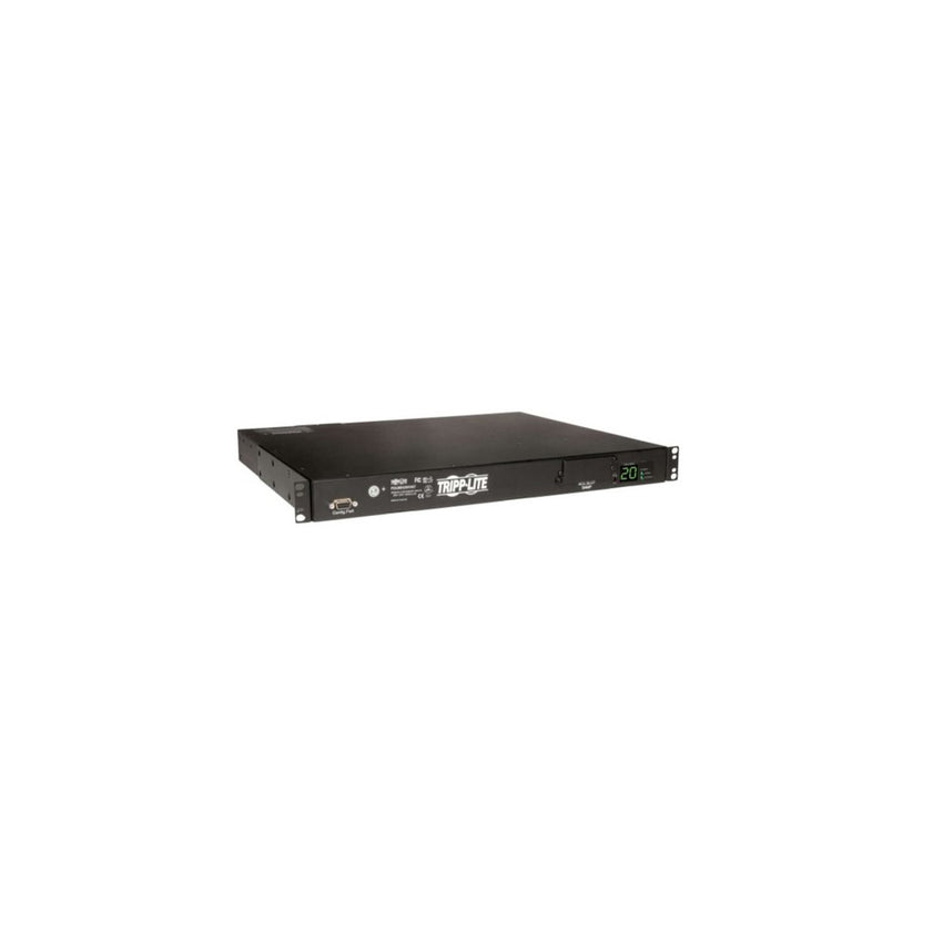 PDU Tripplite Monofásico con Medidor Digital con Switch de Transferencia Automática 3.8kW, 2 Entradas C20 de 200-240V, 8 Tomacorrientes C13 y 2 C19, 1U, TAA
