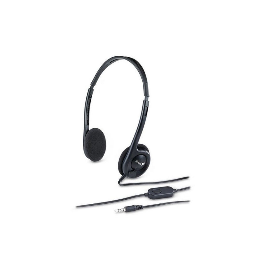 Audífono diadema GENIUS HS-200C 2 Plug 3.5mm Negro con Micrófono