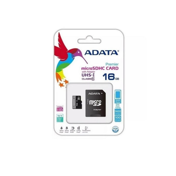 Tarjeta de memoria Adata Premier con adaptador SD 16GB