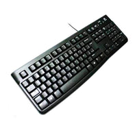 Teclado LOGITECH K120 QWERTY COLOR  Negro